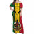 Vanuatu Off Shoulder Long Dress Pig Tusk Polynesian LT13 Women Yellow - Polynesian Pride