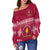 (Custom Text and Number) Beulah College Off Shoulder Sweater Ngatu Pattern Tonga LT13 - Polynesian Pride