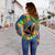 (Custom Personalised) Hawaii Rainbow Tie Dye Off Shoulder Sweater Flowers Polynesian Hawaiian Tribal LT13 - Polynesian Pride