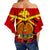 (Custom Personalised) Papua New Guinea Off Shoulder Waist Wrap Top the One and Only LT13 - Polynesian Pride