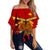 Papua New Guinea Off Shoulder Waist Wrap Top the One and Only LT13 Women Red - Polynesian Pride