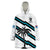 (Custom Text And Number) Fiji Rugby Tapa Pattern Fijian 7s White Wearable Blanket Hoodie LT14 Unisex One Size - Polynesian Pride