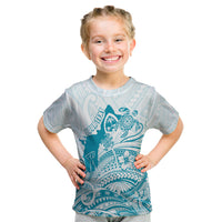 (Custom Personalized) Guam Kid T Shirt Ocean And Turtle Simple Style LT7 Youth XL Size14 - Polynesian Pride
