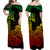 Hawaii Kakau Off Shoulder Long Dress Polynesian Floral Tribal Reggae Version LT9 - Polynesian Pride