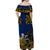 Niue Uga Matching Dress and Hawaiian Shirt Tribal Patterns Blue Style LT6 - Polynesian Pride