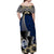 Guam Chamorro Off Shoulder Long Dress Blue Style LT6 - Polynesian Pride