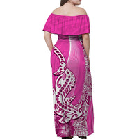 Hawaiian Shark Polynesian Matching Dress and Hawaiian Shirt Vibe Pink Style LT6 - Polynesian Pride