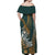 Hawaiian Shark Polynesian Matching Dress and Hawaiian Shirt Vibe Green Style LT6 - Polynesian Pride