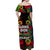 Vanuatu Malampa And Hibiscus Off Shoulder Long Dress LT6 - Polynesian Pride