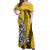 Hawaiian Shark Polynesian Matching Dress and Hawaiian Shirt Vibe Yellow Style LT6 - Polynesian Pride