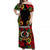 Vanuatu And Hibiscus Off Shoulder Long Dress LT6 Women Black - Polynesian Pride