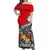 Tonga Hook Tattoo Matching Dress and Hawaiian Shirt White LT6 - Polynesian Pride