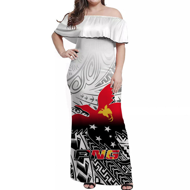Custom Papua New Guinea with Polynesian Patterns Matching Dress and Hawaiian Shirt LT6 - Polynesian Pride