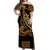 Kakau Hawaiian Polynesian Off Shoulder Long Dress Gold LT6 Women Gold - Polynesian Pride