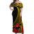 Papua New Guinea Off Shoulder Long Dress Vibe Style LT6 Women Black - Polynesian Pride