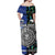 (Custom Personalised) Samoa And New Zealand Off Shoulder Long Dress Together - Paua Shell LT8 - Polynesian Pride