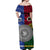 Samoa And Vanuatu Off Shoulder Long Dress Together LT8 - Polynesian Pride