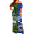 (Custom Personalised) Samoa And Cook Islands Women Off Shoulder Long Dress Together LT8 Women Blue - Polynesian Pride