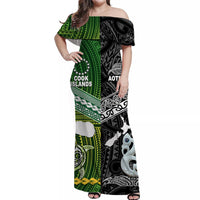 Polynesian Matching Hawaiian Shirt and Dress New Zealand Cook Islands Together Black LT8 - Polynesian Pride