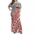 Traditional Polynesian Tribal Tattoo Retro Women Off shoulder Long Dress Red LT9 Women Red - Polynesian Pride