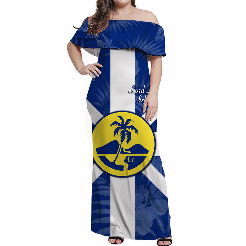 Lord Howe Island Off Shoulder Long Dress Unique Polynesian - Flag Vibes LT8 Women - Polynesian Pride