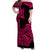 Hawaii Kakau Matching Dress and Hawaiian Shirt Polynesian Flower Tribal Pink Version LT9 - Polynesian Pride