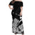 Hawaii Shaka Sign Off Shoulder Long Dress Black Version LT9 Women Black - Polynesian Pride