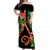 (Custom Personalised) Vanuatu Off Shoulder Long Dress Independence Be Proud Vanuatu Flag LT8 Women Black - Polynesian Pride