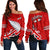 Waitangi Women Off Shoulder Sweater Aotearoa Tino Rangatiratanga Flag with Silver Fern LT9 - Polynesian Pride