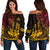 Hawaii Outrigger Canoe Paddling Off Shoulder Sweater Tribal Tiki LT7 - Polynesian Pride