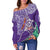 (Custom Personalised) Polynesian Birthday Off Shoulder Sweater Legends Are Born In March LT7 Purple - Polynesian Pride