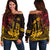 Hawaii Outrigger Canoe Paddling Off Shoulder Sweater Tribal Tiki LT7 - Polynesian Pride