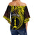 New Caledonia Personalised Off Shoulder Waist Wrap Top Kanaky Mix Plumeria LT7 - Polynesian Pride