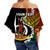 (Custom Personalised) Proud To Be Ni - Vanuatu Off Shoulder Waist Wrap Top LT6 - Polynesian Pride