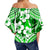 Hibiscus Off Shoulder Waist Wrap Top Fiji Patterns Green LT6 - Polynesian Pride