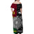 Vanuatu And New Zealand Off Shoulder Long Dress Together - Black LT8 - Polynesian Pride