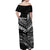 FSM Pohnpei Off Shoulder Long Dress Happy Independence Day Original Vibes - Black LT8 - Polynesian Pride