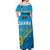 Sanma Province Off Shoulder Long Dress Vanuatu Pattern Unique Style LT8 - Polynesian Pride