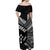 FSM Kosrae Off Shoulder Long Dress Original Vibes - Black LT8 - Polynesian Pride