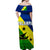 Malampa Province Off Shoulder Long Dress Vanuatu Pattern Traditional Style LT8 - Polynesian Pride