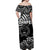 FSM Pohnpei Off Shoulder Long Dress Unique Vibes - Black LT8 - Polynesian Pride