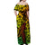 Hawaii Turtle Off Shoulder Long Dress With Hibiscus Style LT6 - Polynesian Pride