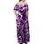 Hawaii Turtle Off Shoulder Long Dress With Hibiscus Purple Style LT6 - Polynesian Pride