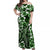 Hawaii Turtle Off Shoulder Long Dress With Hibiscus Green Style LT6 Long Dress Green - Polynesian Pride