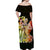 Hawaii Hula Girl Off Shoulder Long Dress Polynesian Style No.1 LT6 - Polynesian Pride