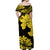 Guam Off Shoulder Long Dress Hibiscus Yellow Style LT6 - Polynesian Pride