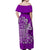 Hawaii Pineapple Off Shoulder Long Dress Polynesian Purple Style LT6 - Polynesian Pride