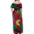 Vanuatu Shefa Off Shoulder Long Dress Hibiscus Mix Polynesian LT6 - Polynesian Pride