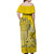 Hawaii Pineapple Off Shoulder Long Dress Polynesian Yellow Style LT6 - Polynesian Pride