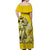 Hawaii Hula Girl Off Shoulder Long Dress Polynesian Yellow Style LT6 - Polynesian Pride